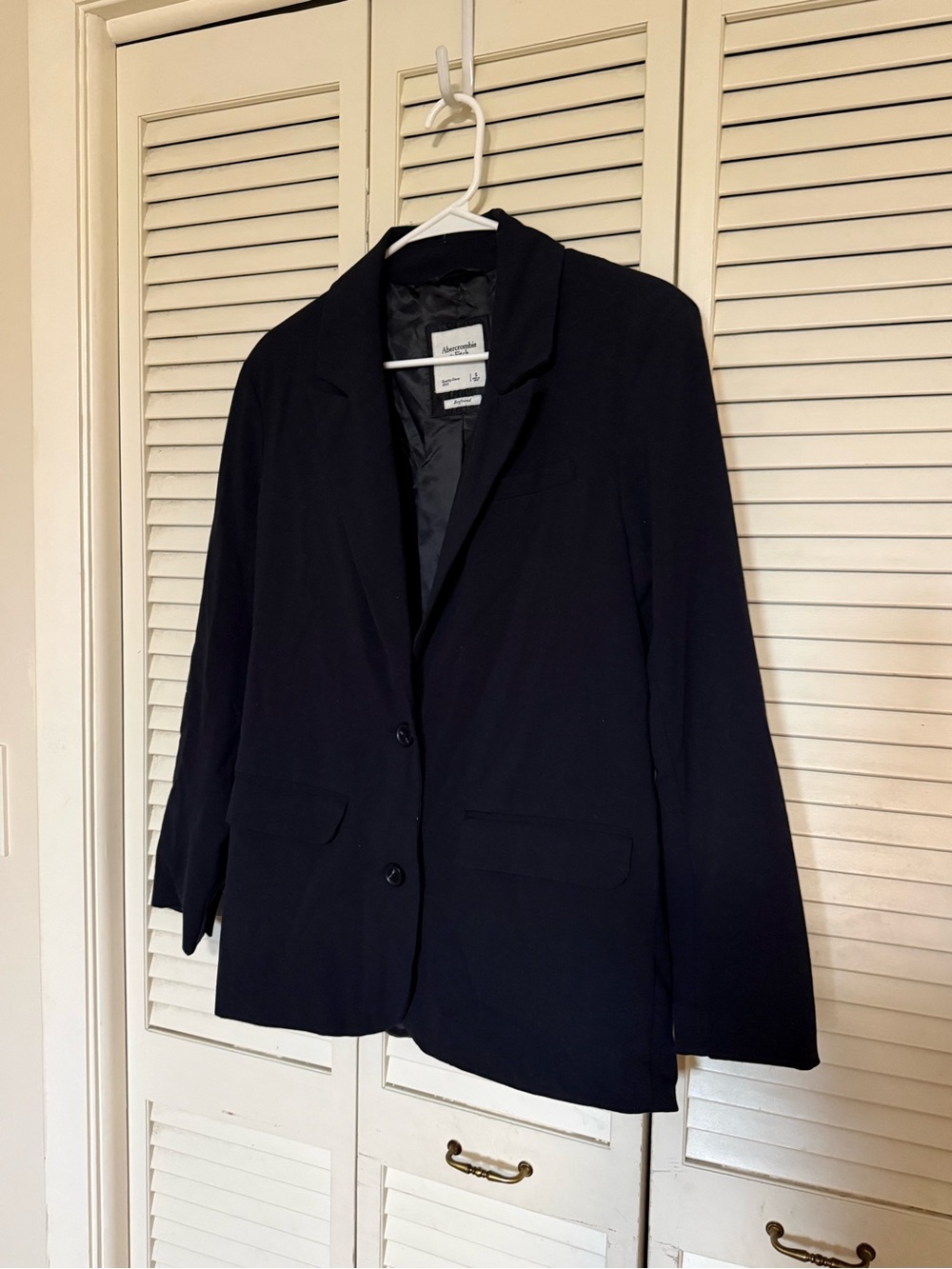 Abercrombie & Fitch Black Boyfriend fit Blazer Jacket